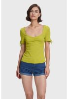 Polera Mujer Escote Corazón Verde