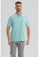 Polera Hombre Pique Básica Lisa Verde Claro- ll