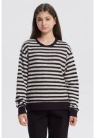 Polerón Niña Cuello Redondo Negro