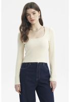 Polera Mujer Rib Crema - ll