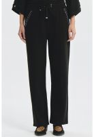 Pantalón Buzo Mujer Con Costura Frontal Negro