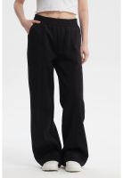 Pantalón Buzo Mujer Wide Leg Negro - lll