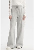 Pantalón Buzo Mujer Cargo Gris Melange