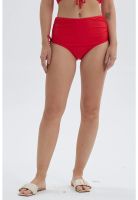 Traje De Baño Mujer Calzón Tiro Alto Rojo