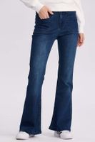 Jeans Mujer Flare Bolsillo Azul Oscuro - ll