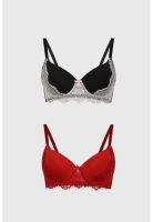 Sostén Mujer Bipack Algodón Juvenil Rojo