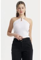 Polera Mujer Halter Blanco