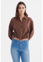 Blusa Mujer Oversize Chocolate