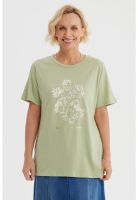 Polera Mujer Print Posicional Verde Claro