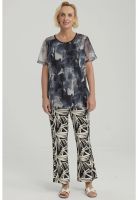 Polera Mujer Detalle Folia Negro