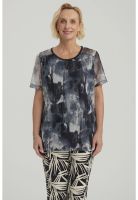 Polera Mujer Detalle Folia Negro