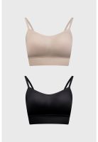 Sostén Mujer Bipack Peto Liso Negro