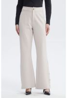 Pantalón Mujer Leve Flare Beige