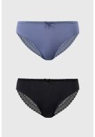 Calzón Mujer Bipack Encaje Gris Oscuro