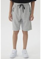 Bermuda Niño Franela Con Cierre Gris Melange