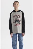 Polera Niño Teen Bicolor Gris Melange