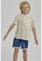 Camisa Niño Full Print Crudo