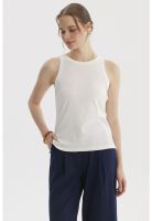 Polera Mujer Con Bote Pabilo Rib Crudo