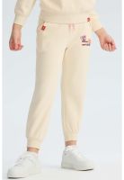 Pantalón Buzo Niña Jogger Minie Beige