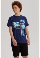 Polera Niño Print Posicional Azul Oscuro - ll