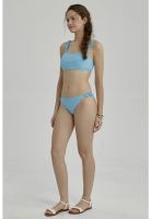 Traje De Baño Niña Bikini Arrugado Celeste