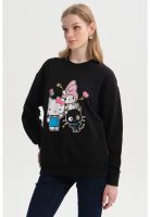 Polerón Mujer Print Negro - ll