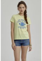 Polera Niña Básica Estampada Verde Claro