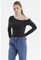 Polera Mujer Asimétrico Negro