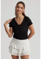 Polera Mujer Texturas Negro