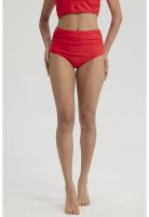 Traje De Baño Mujer Tiro Alto Recogido Rojo