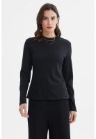 Polera Mujer Rib Lisa Negro - lV