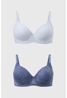 Sostén Mujer Bipack Support Full Encaje Gris Oscuro