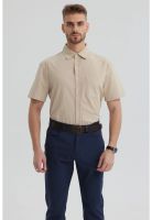 Camisa Hombre Lisa Beige - lll