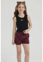 Polera Niña Rib Cut Out Negro