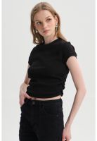 Polera Mujer Cropped Negro