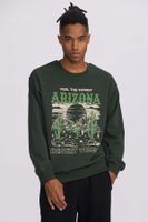 Polerón Hombre Central Print Verde Militar