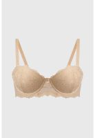 Sostén Mujer Strappless Encaje Beige