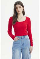 Polera Mujer Rib Rojo - ll