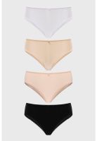 Calzón Mujer Bikini Liso Beige