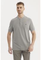 Polera Hombre Cuello Polo Gris - ll