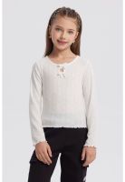 Polera Niña Lazos Crudo