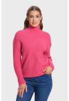 Sweater Mujer Textura Fucsia Oscuro