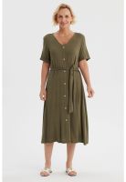 Vestido Mujer Print Verde Olivo