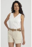 Polera Mujer Botones Pata Lisa Crudo