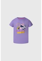 Polera Niña Crop Minnie Lila
