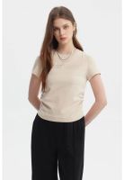 Polera Mujer Ajustado Beige Oscuro