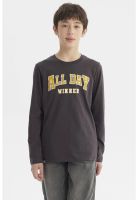 Polera Niño Print Con Relieve Marengo