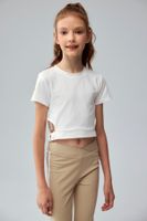 Polera Niña Argolla Costado Crudo