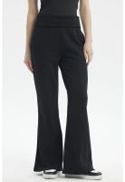 Pantalón Buzo Mujer Flare Negro