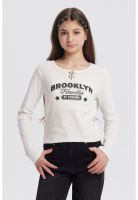 Polera Niña Cuello Redondo Blanco